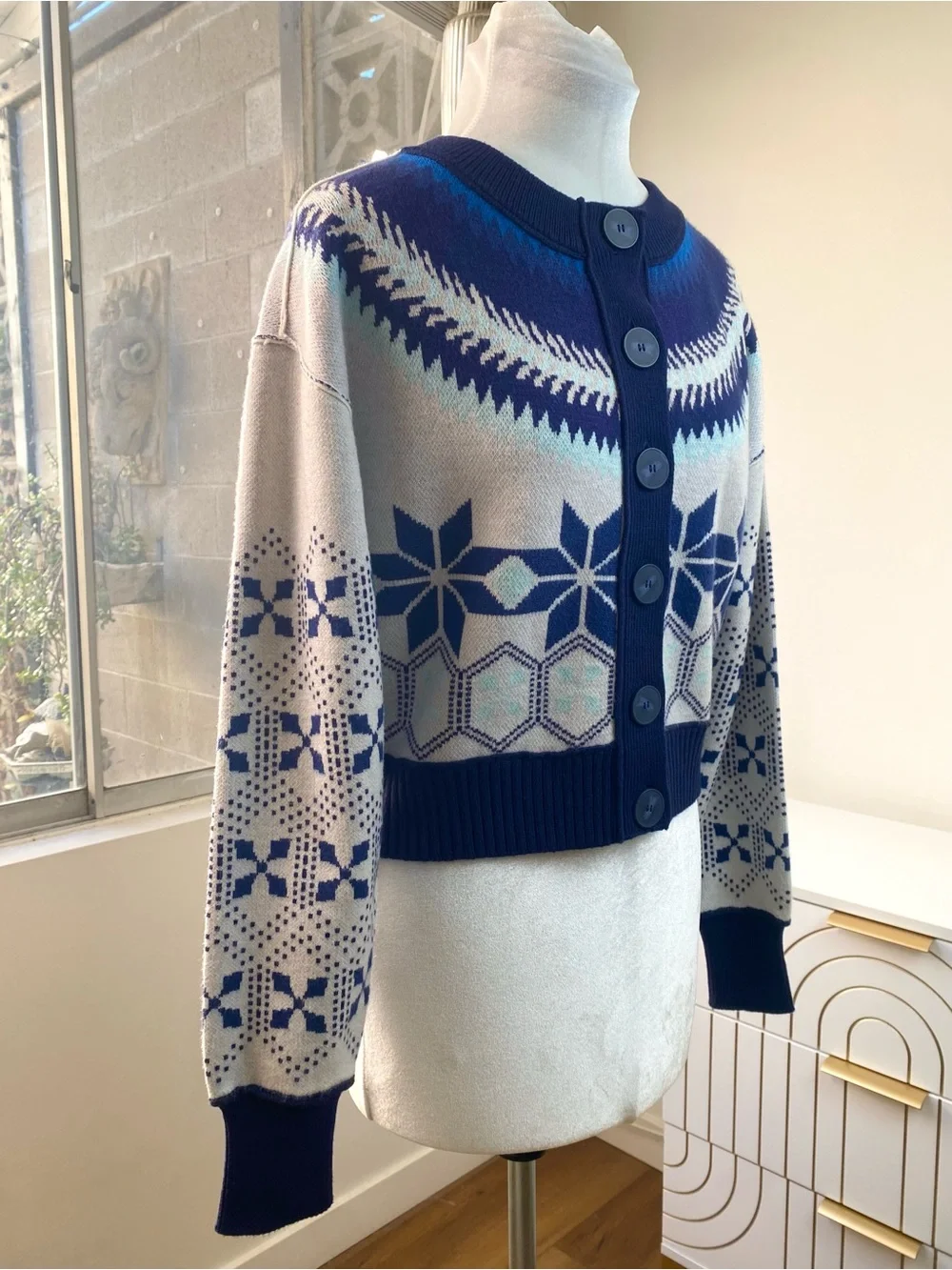 Anthropologie NWT Fair Isle Maeve Cropped Cardigan Sweater, Size XS
